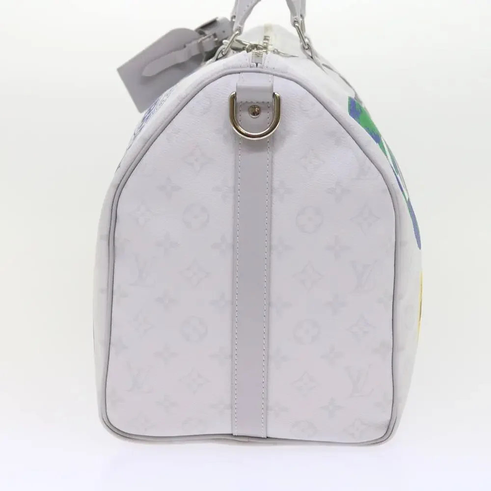 LOUIS VUITTON Monogram White Keepall Bandouliere 50 Bag M44643 - Picture 3 of 16